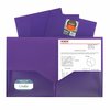 C-Line Products Two-Pocket Heavyweight Poly Portfolio Folder, Purple, 25PK 33959